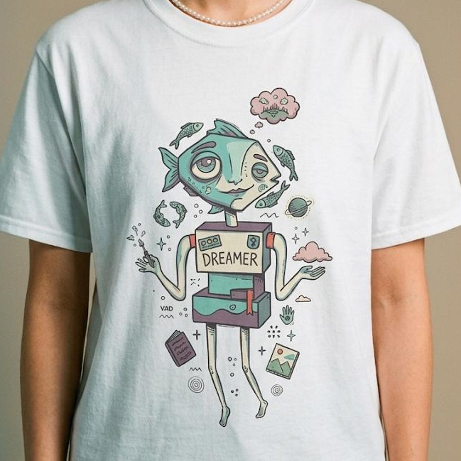 Pisces T-Shirt | Dreamer Zodiac Graphic Tee, Astrology Unisex Shirt, Birthday Gift 2XL
