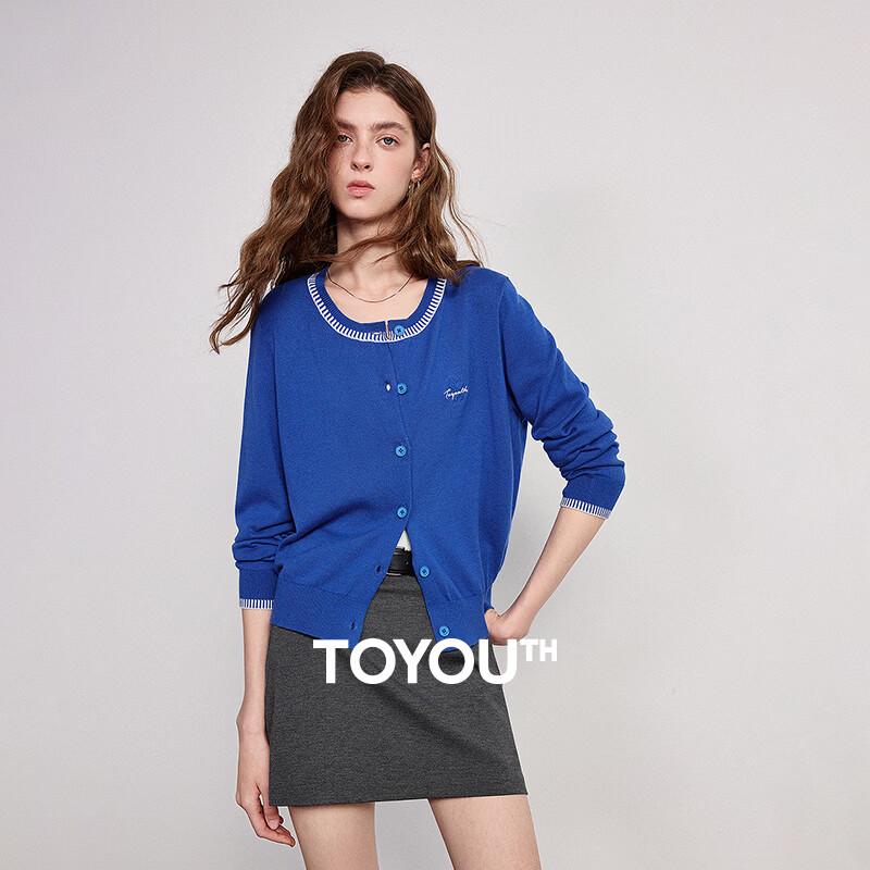 Chuyu Women's Color-block Hand-knit Cardigan