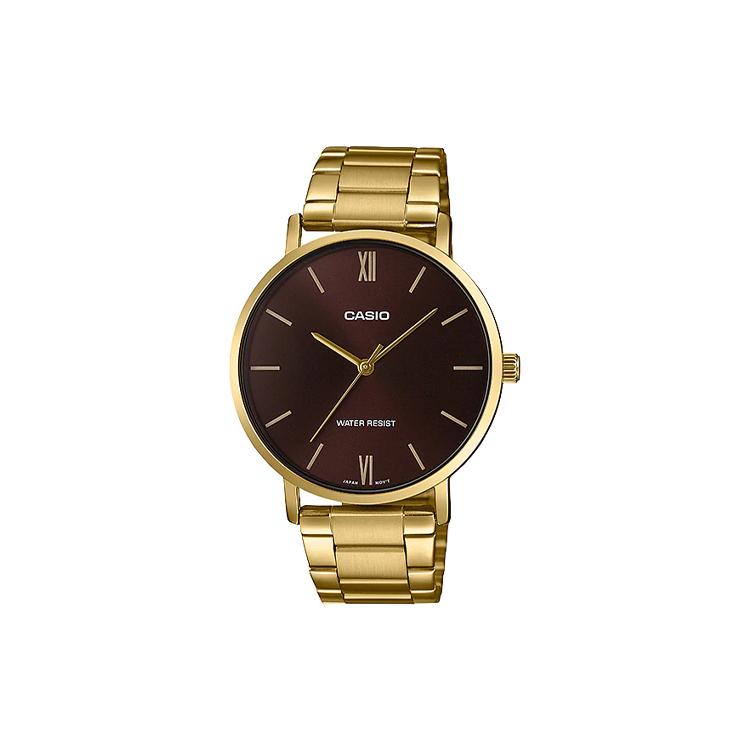 CASIO Men Standard Series Coffee Watch MTP-VT01G-5B MTP-VT01G-5B Brown Watch Dial