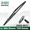 Rear Windshield Wipers Blades,Premium All-Season Wiper Blades Replacement For Alfa Romeo 159 Estate 2005-2011