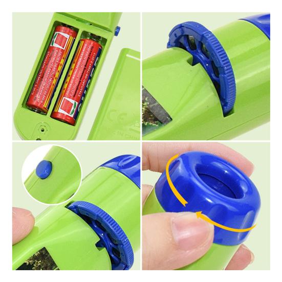 Dinosaur Projector Flashlight for Kids 24 Animal Images with 3 Discs Adjustable Focus Night Light And Storyteller