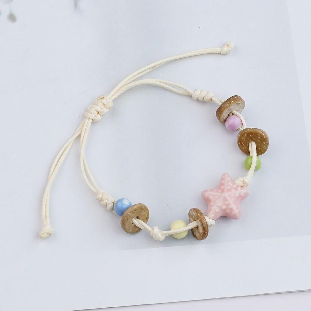 Source of Origin Braided Ceramic Bracelet Design Sweet Literary Ocean Conch Hand Rope