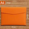 1PC Fashion A4 Leather Document Bag High-end Document Bag Information Bag Waterproof Business Office Snap Buckle Thickened Storage Bag
