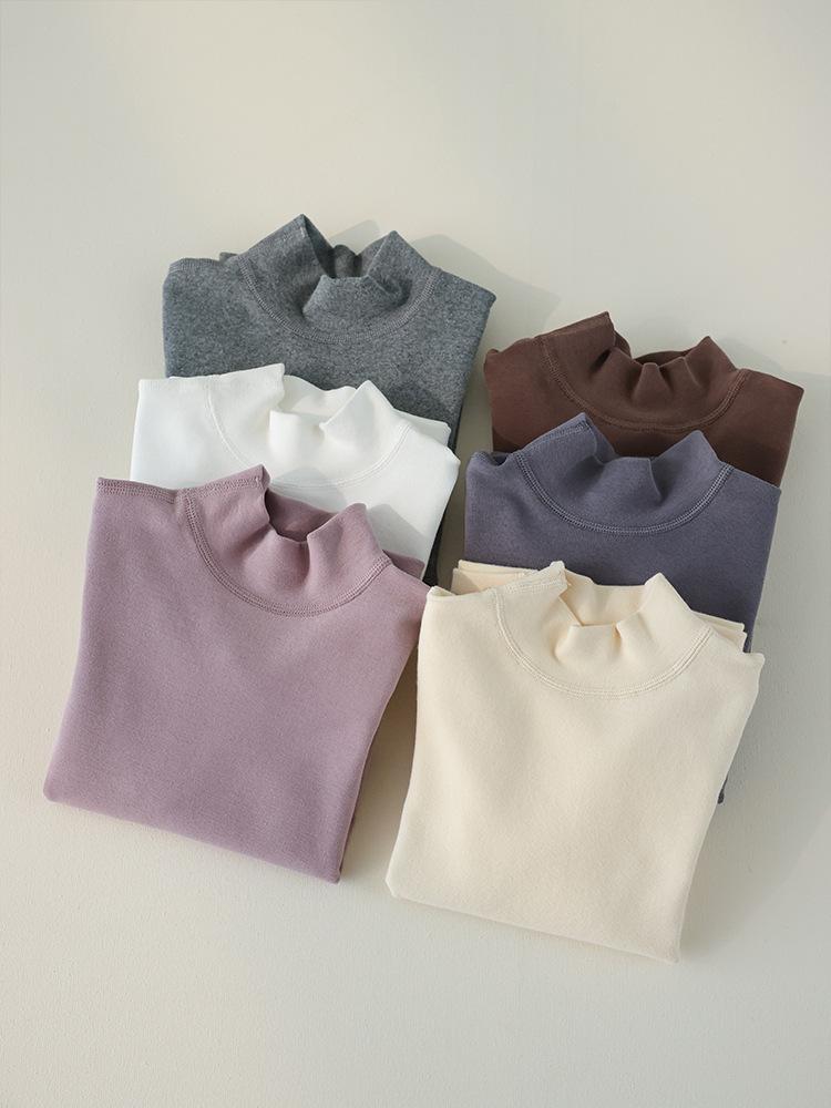 Kids' Mid-High Collar Stretchy Base Layer T-shirt (320g)