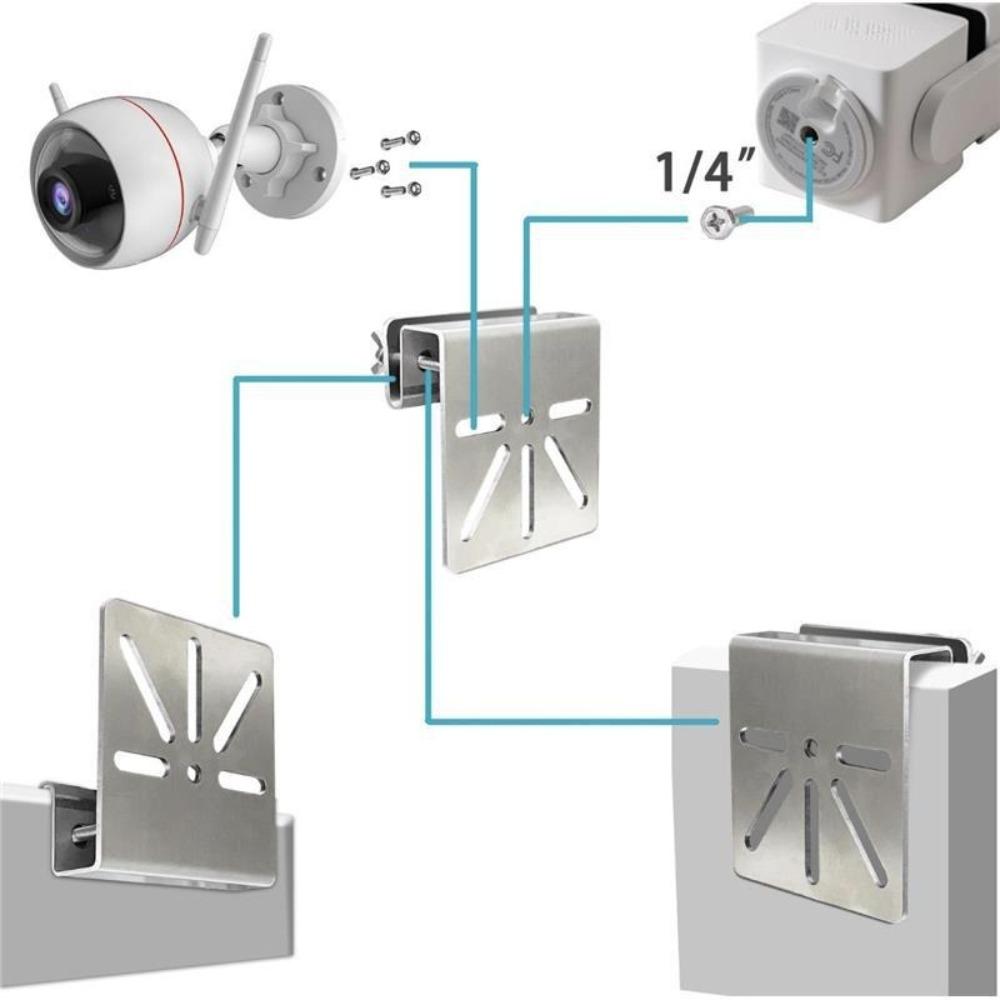 Rustproof Screws Camera Holder Bracket Stainless Steel Gutter Mount Bracket  Commercial Buildings