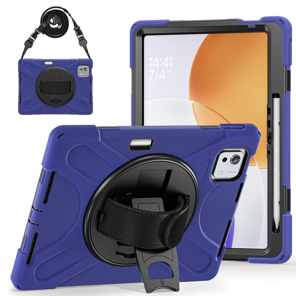 Rugged Stand Case Universal for Xiaomi Pad 7S Pro 12.5 2025 6S Pro 12.4 2024 24018RPACG 360 Rotating Cover with Shoulder Strap