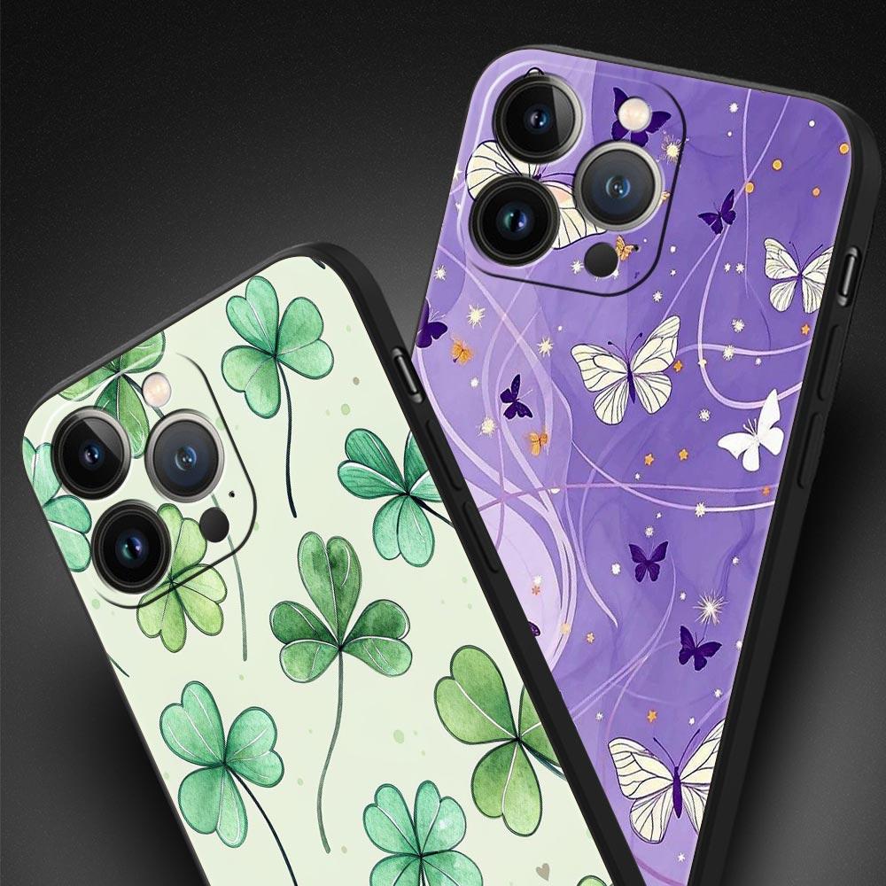 Phone Case For iPhone 17 16e 15 14 13 12 11 Pro Max SE 7 8 Plus Shell iPhone 16 Soft TPU Cover Stylish Flower Patterned Design