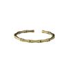 Bracciale Rigido Vintage Fatto a Mano con Segmenti di Bambù Aperti Braccialetto di Sicurezza Regalo Versatile per Coppia per Donne