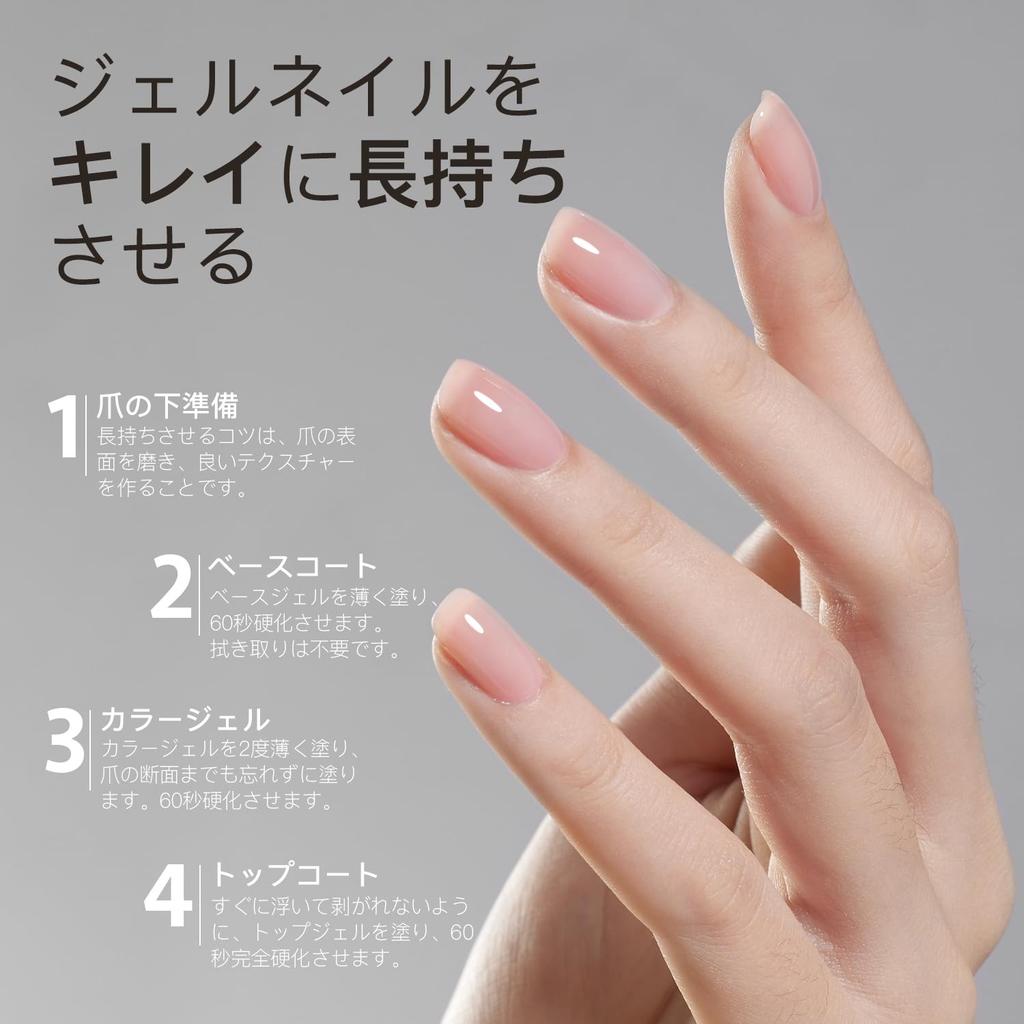 GAOY Gel Nail Top Coat and Base Large Capacity 16ml Compatible Coat, (2-Pack), No-Wipe, UV/LED