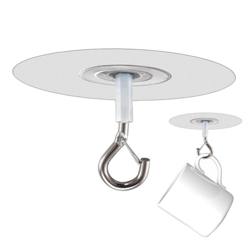 1 Stück Metall Selbstklebender Deckenhaken Schwerlast Heimdeko Gadget Für Pflanzen Windspiele Haken