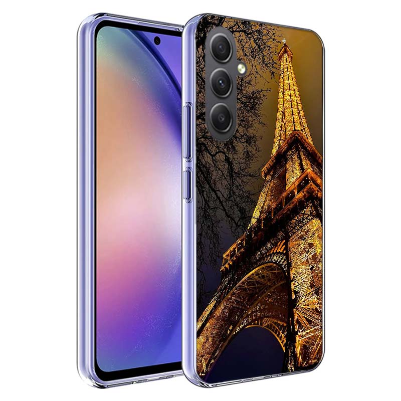 Eiffel Tower Art Phone Case for Samsung A17 A37 A57 A07 A16 A26 A36 A56 A06 A02S A12 A22 A32 A52S A04S A14 A24 A34 A54 A03 A13 A