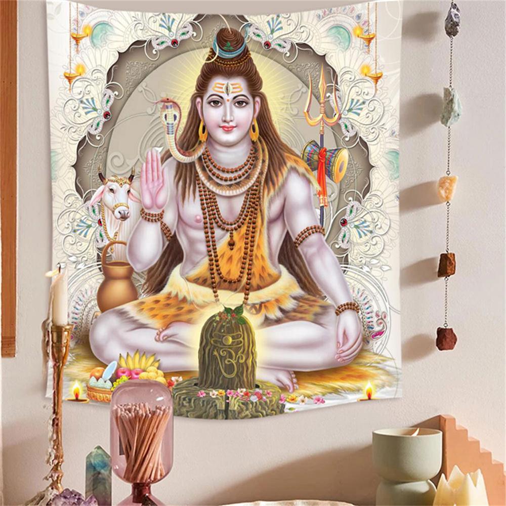 Family Shiva Buddhism Hinduism Hindu Tradition Wall Art Tapestry Room Decoration Items Home Decor Dorm Wall Hanging Backdrop
