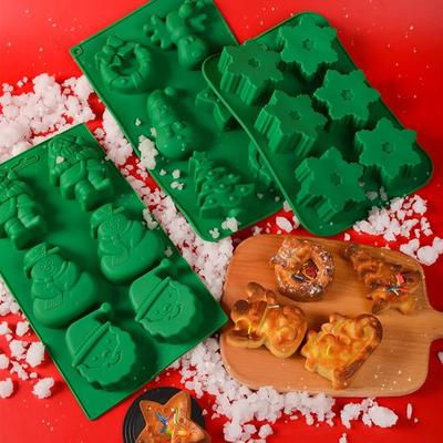 Biscuit Mold Convenient Reusable Clear Pattern Xmas Tree Dessert Cake Mould for Bakery