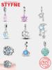 Zircon Moon Stars Planets Pendant Charm Bead Charms Bead Charms Compatible With Do It Yourself Women Copper Jewellery Authentic Bracelets Necklaces Fi