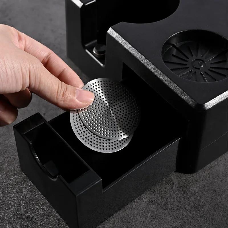 Kaffee-Tamper-Station 51mm 54mm 58mm Siebträgerhalter Ständer Matte für Delonghi Breville E61 Espressomaschinen Zubehör Barista Werkzeuge