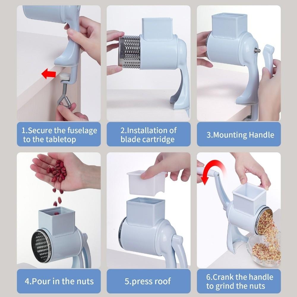 Rotary Drum Peanut Grinder Table Clamp Design Peanut Grinding Device  Household Use