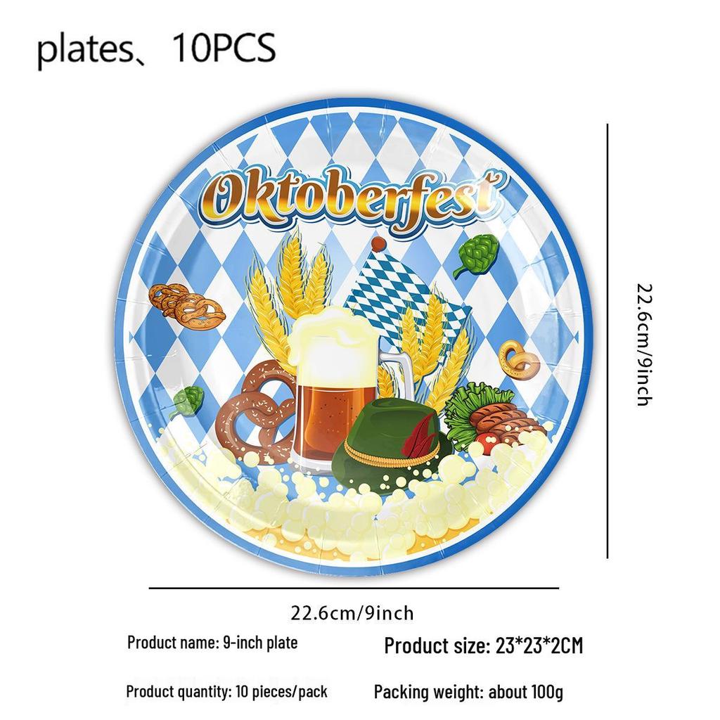 Oktoberfest Party Supplies: Beer Festival Banners, Balloons, Cake Toppers, and Flags.