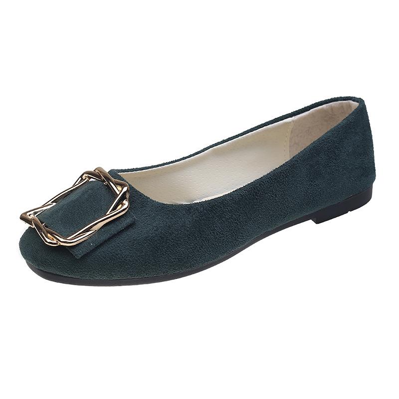 Women's Shoes Flat Shoes Square Toe Slip on Large Size Comfortable Casual Single Shoes Multicolor