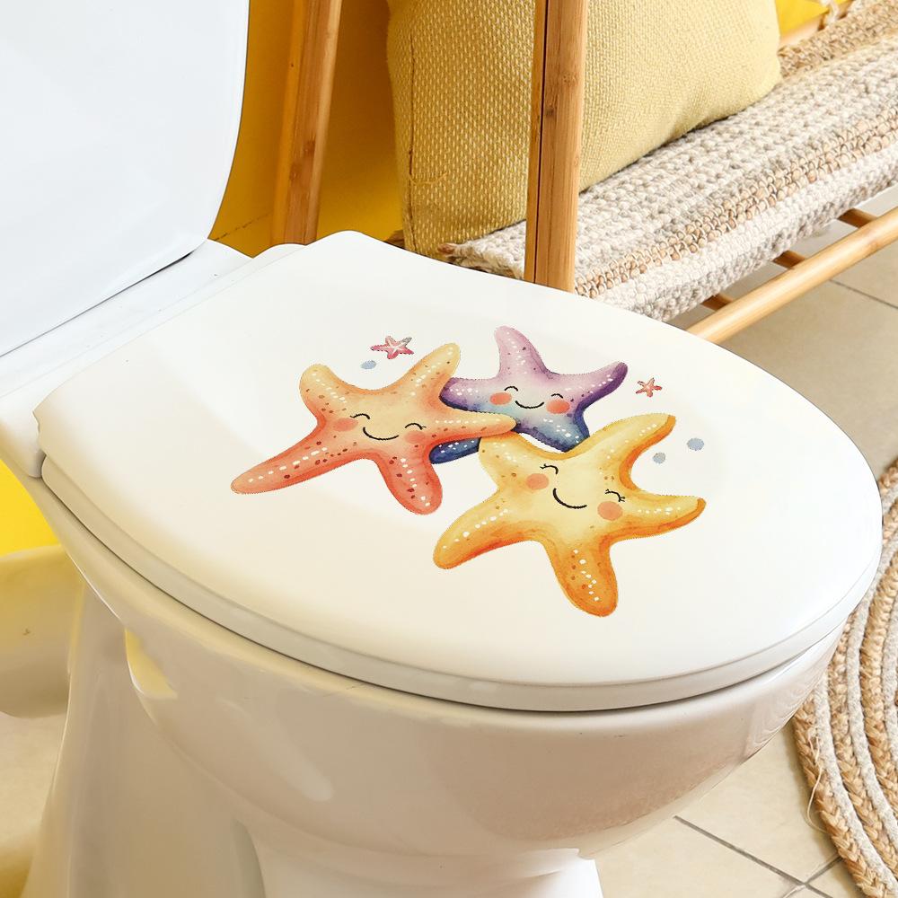 Cartoon Cute Starfish Bathroom Home Beautification Stickers