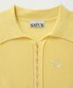 Seteo (W) Collar Button Long Sleeve Knit Yellow