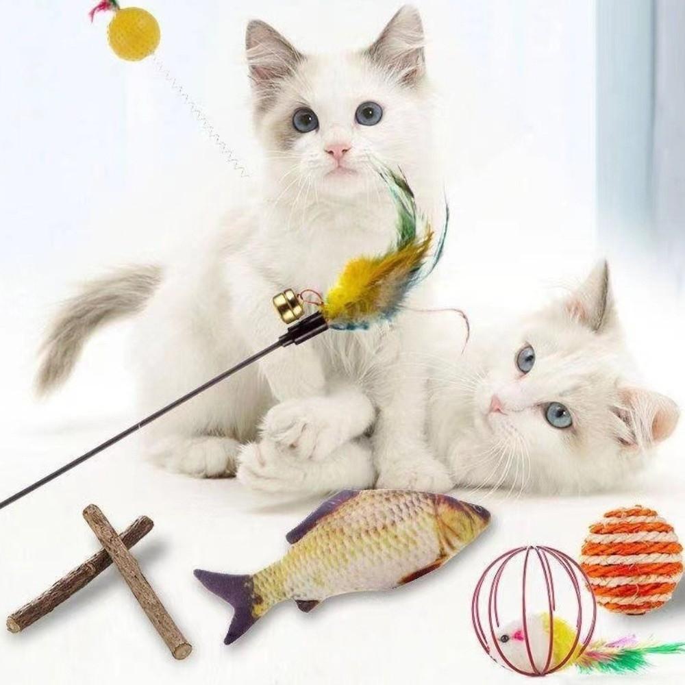 Bell Ball Interactive Cat Toys Mouse Shape Balls Cat Tunnel Toys Pet Cat Toys Set  Cat Exercise