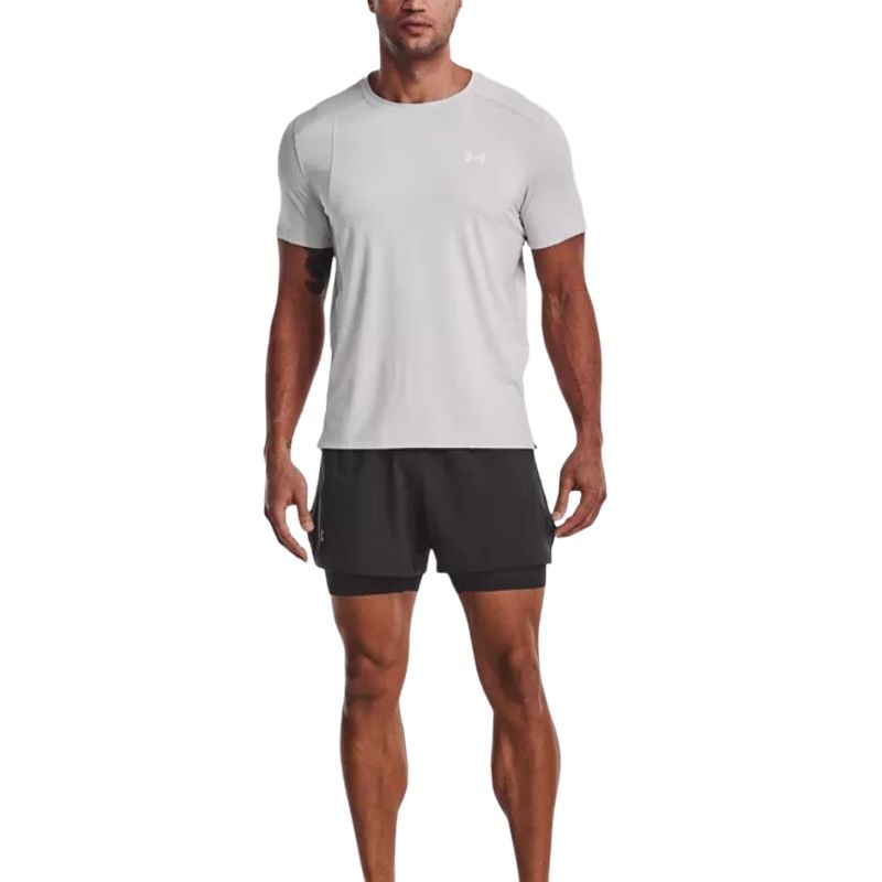 Under Armour Ademend Rond Hals Korte Mouw Hardloop T-shirt Heren Tops Wit 1370338-100
