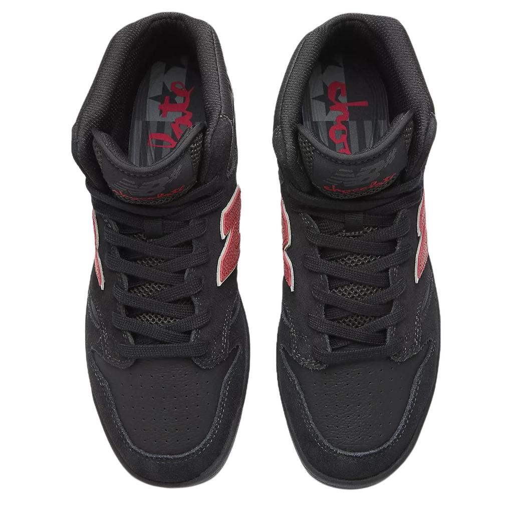 Chocolate Skateboards x New Balance Numeric 480 High Black Red Unisex Sneakers NM480HCH