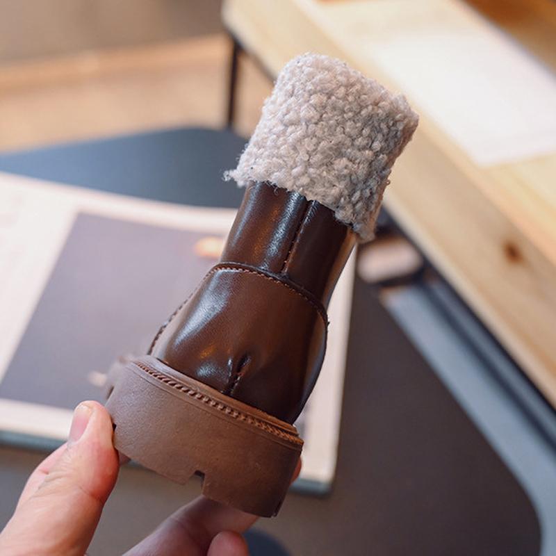 Children's Fashion Boots Fall Winter Padded Thickened Boys Girls Cotton Shoes Soft Non Slip Kids Boots