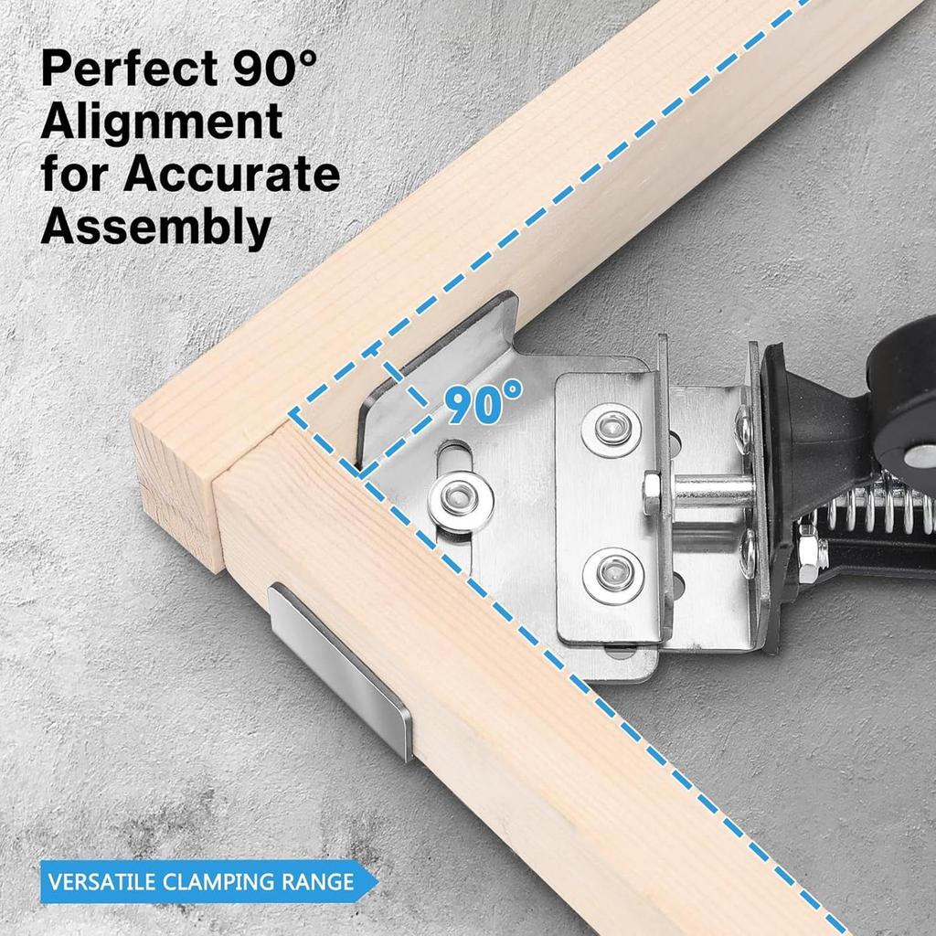 Corner Clamps Non-Slip Quick Release Lock Tool Jig Adjustable Woodworking Corner Clamps For Woodworking Carpentry Frame Building