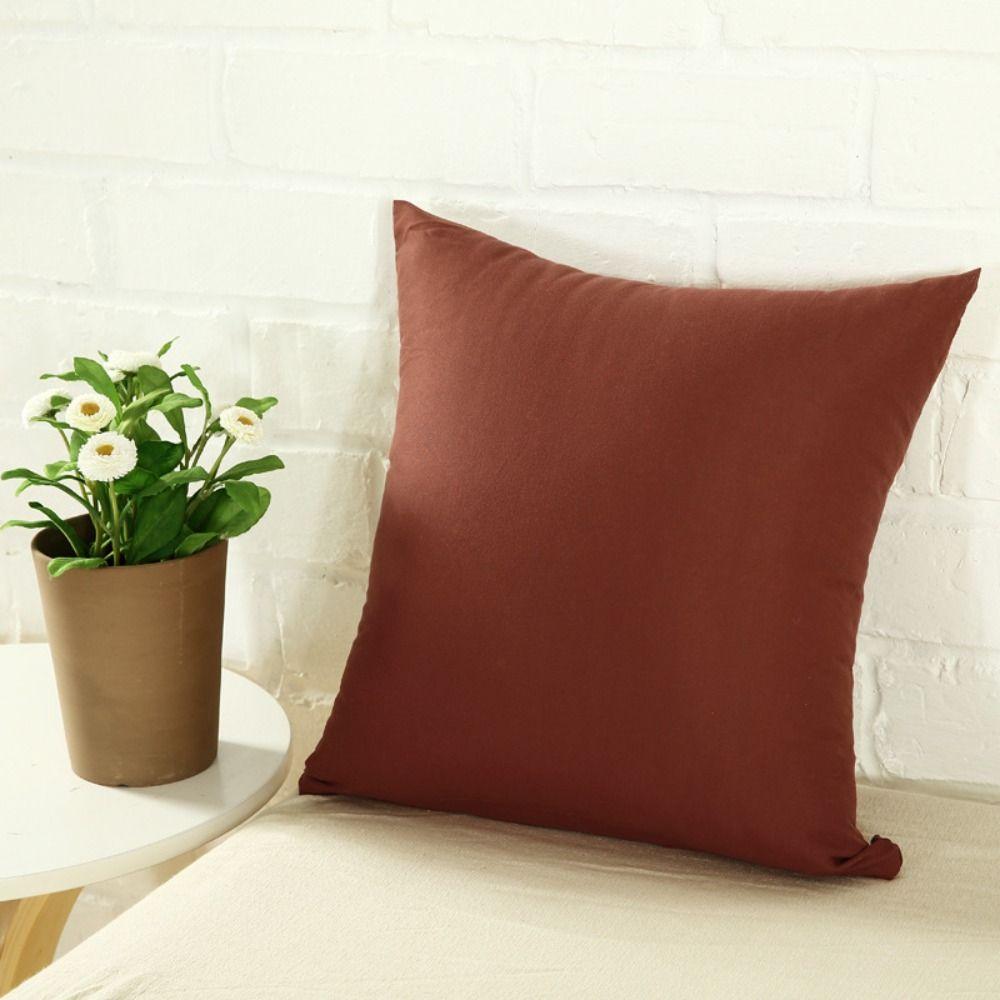 Colorful Solid Color Pillowcases Simple Cushion Cover Candy Color Pillow Case Cover  Office
