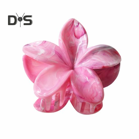 Women Hair Clip Candy-Colored Flower Styling Hair Claw Plastic Back Head Shark Hair Clip Hair Styling Tool