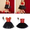 Girls Tutu Dress with Headband Glittering Princess Dress Holiday Clothes Circus Ringmasters Costume for Party