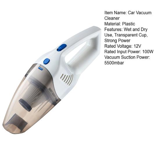 Handheld Car Vacuum Cleaner, Vacuum Cleaner and Air Duster, High Power Vacuum with Non Slip Handle for Car, Home, Office, Pet