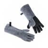 1 Pair Forge Welding Gloves High Temperature Resistant Cowhide BBQ Gloves Cooking Gloves for Microwave Baking 14 Inch