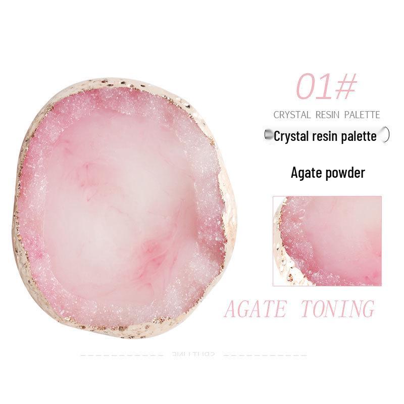 

Japanese Agate Glass Nail Art Palette for Gel Color Blending & Display