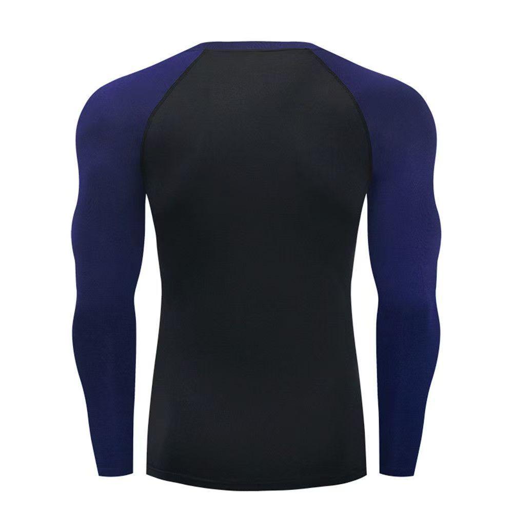 Men's Quick-Dry Long-Sleeve Tight-Fitting Sports Top - High Elasticity, Breathable Fitness Wear