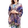 Ethnic Style Double-Sided Gold Thread Jacquard Women's Cheongsam Shawl Scarf - Thickened for Autumn and Winter