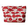 Vintage Canvas Make-up Tasche Roter Pilz Druck M/L Größe Münz Schlüssel Tasche Waschbare Aufbewahrungstasche Hochzeit