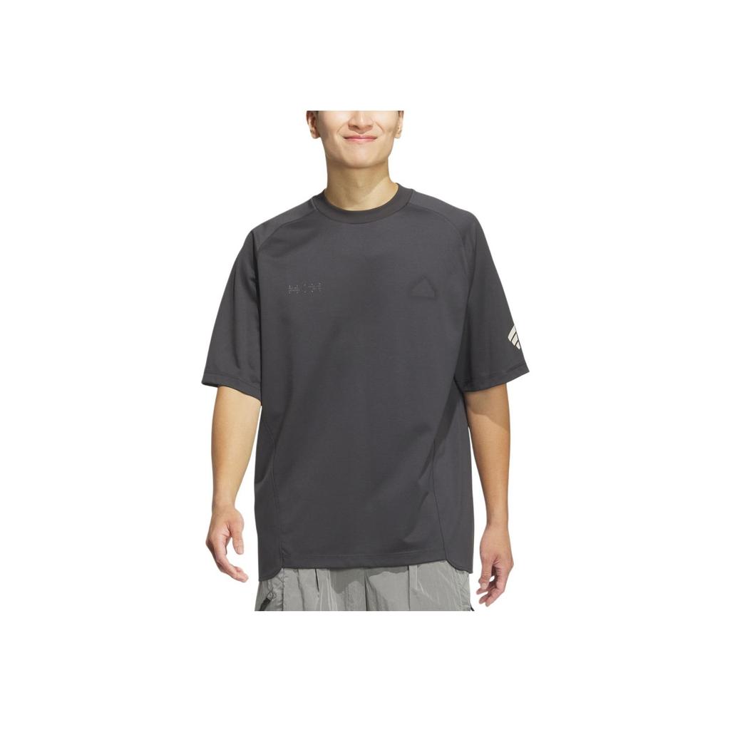 Adidas Future Style Cool Sports Casual Short Sleeve T-Shirt Men Tops Carbon-Black JN0945