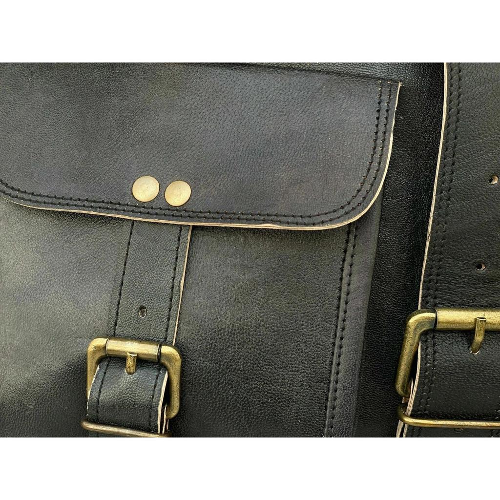 Leather Shoulder Satchel Laptop Bag Messenger (Handmade Bag)  Men Vintage