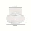 1/2 Pack Transparent Punch-Free Wall Soap Holder Draining Soap Tray Practical Bathroom Kitchen Gadget