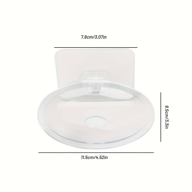 1/2 Pack Transparent Punch-Free Wall Soap Holder Draining Soap Tray Practical Bathroom Kitchen Gadget