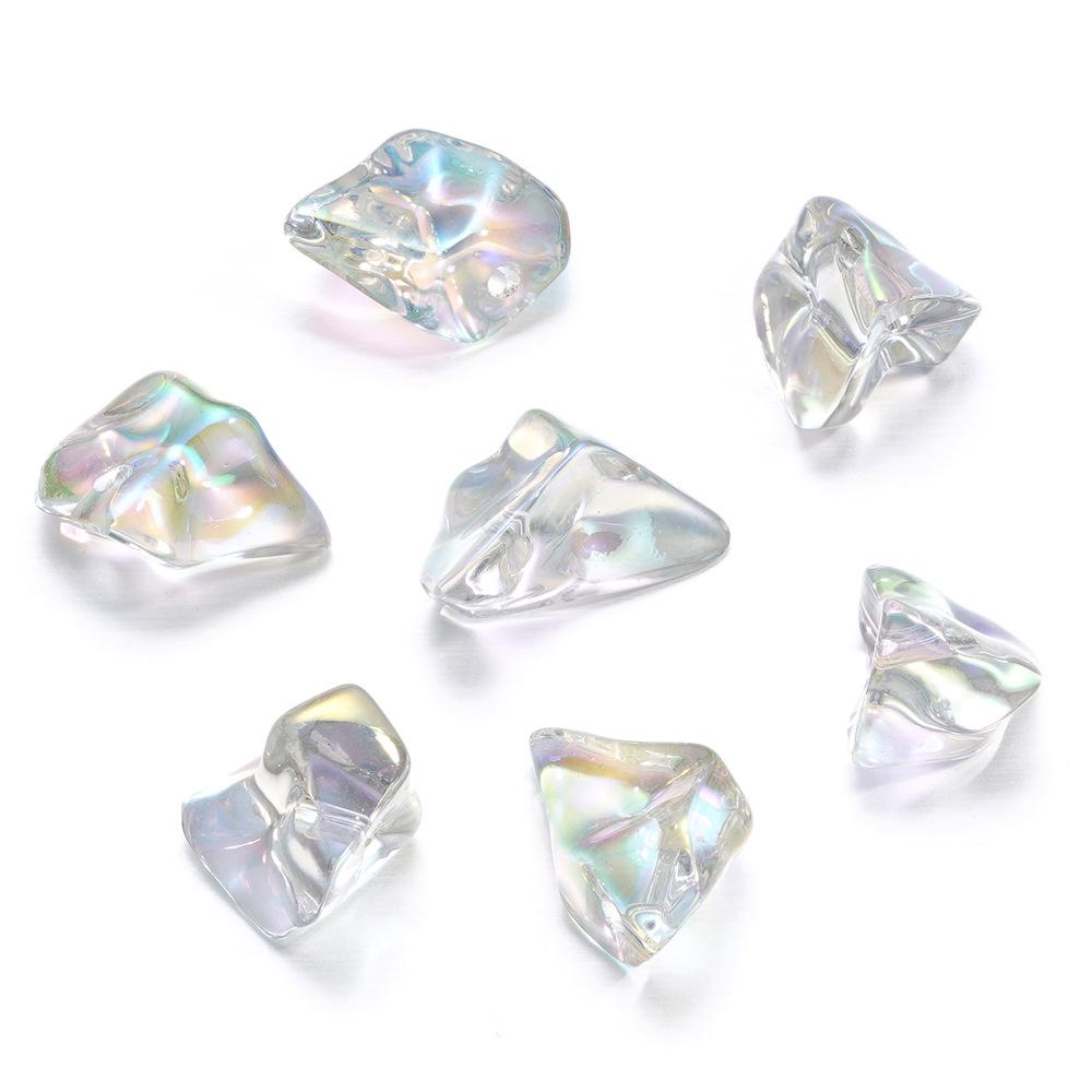 

Акриловые бусины из дробленого камня с УФ-покрытием, неправильные прозрачные хрустальные бусины для изготовления цепочек для мобильных телефонов и рукоделия 4 pieces per pack (approx. 11~22mm), approx. 6g