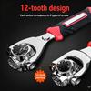 Original Multifunctional Wrench, Universal Rotating Head Wrench for Car Tire Disassembly and Maintenance