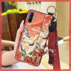 Elderly Lady Phone Holder Phone Case For OPPO Realme C3/C3i/Narz N10A Silicone Wristband Waterproof Shockproof Lanyard