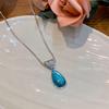 Luxury Rainbow Zircon Clavicle Necklace - Candy-Colored Crystal Heart Design