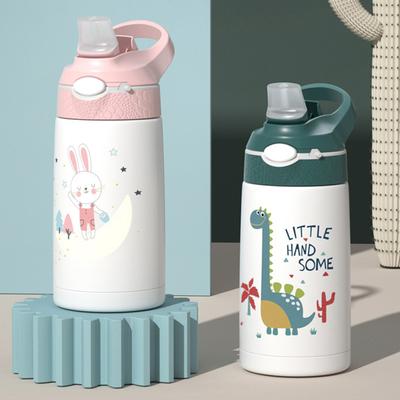 380ML Dinosaurier Kinder Thermosflasche 316 Edelstahl Kinder Wasserflasche für Jungen Mädchen Vakuumflaschen Becher Thermosbecher