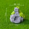 Miniature Moss Landscape Creative Small Forest Gardening DIY Decoration Resin Stone Wall Model for Terrarium Fairy Garden Accessories