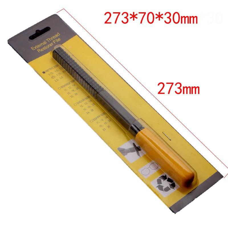 Thread Repair File Metric Thread Restoration Repair File Cleans Damaged Threads 0.75-3 Mm Pitch Metal Hardware Diy Hand Tools