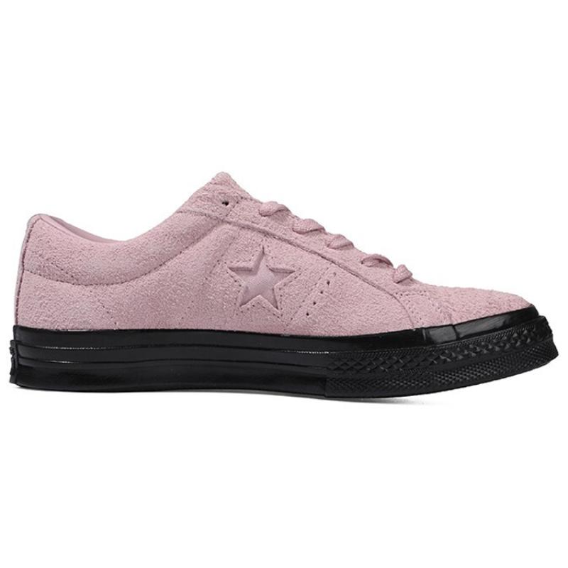Converse One Star Leather Non-slip and Abrasion Resistant Low-Top Board Shoes Unisex Pink